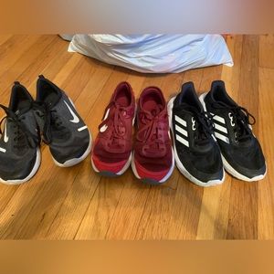 2 pair Nike 1 adidas